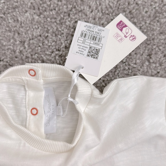 NWT Cadet Rousselle Paris French Baby Lobster Short Sleeve Tee Shirt - Size 12M - Picture 3 of 5